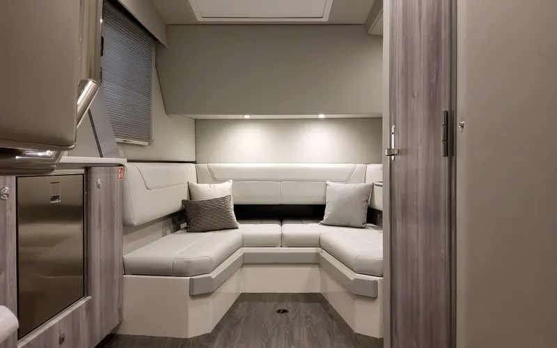 Slide: The Image of Luxurious interior of 2026 Formula 400 Super Sport Crossover with modern seating and ambient lighting. - 29