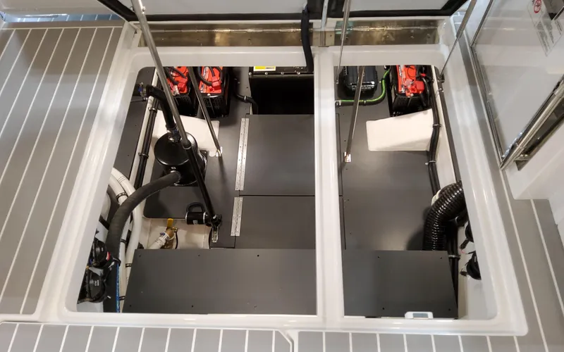 Slide: The Image of Engine compartment of 2026 Formula 400 Super Sport Crossover, showcasing advanced mechanical components. - 37