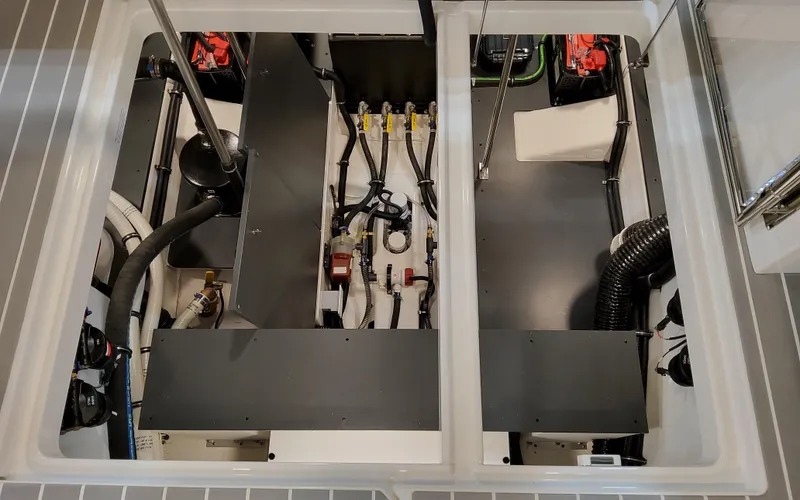 Slide: The Image of Engine compartment of 2026 Formula 400 Super Sport Crossover, showcasing detailed mechanical components. - 38