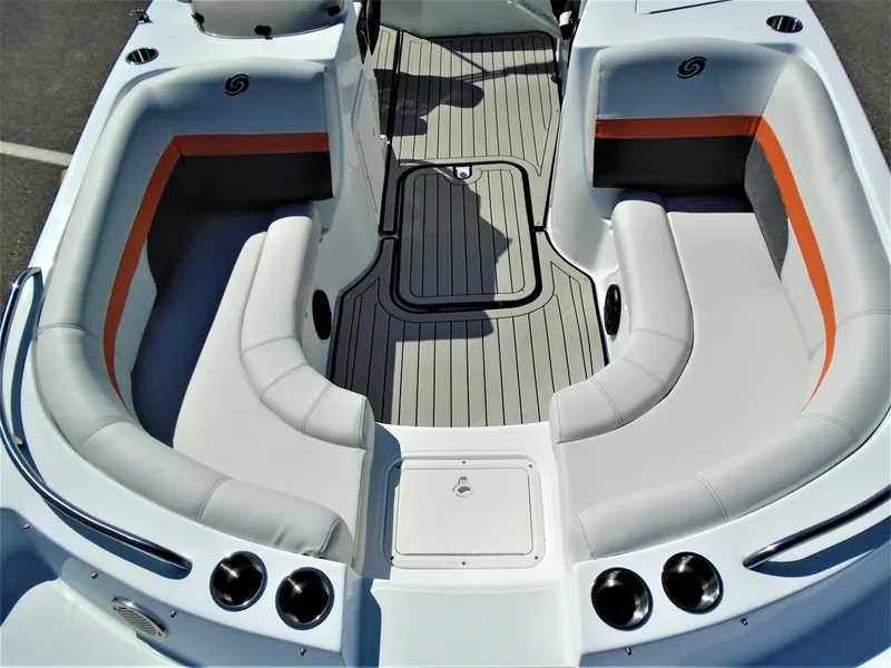 Slide: The Image of 2019 Hurricane SS188 boat interior with spacious seating and modern design. - 10