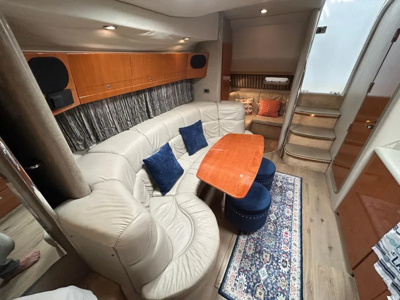 Slide: The Image of Luxurious interior of a 2005 Formula 37 PC yacht with plush seating and elegant decor. - 47