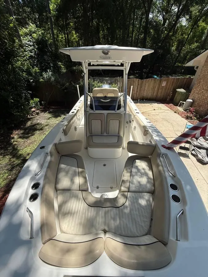 Slide: The Image of 2018 Sea Fox 248 Commander boat with spacious seating and sleek design. - 6