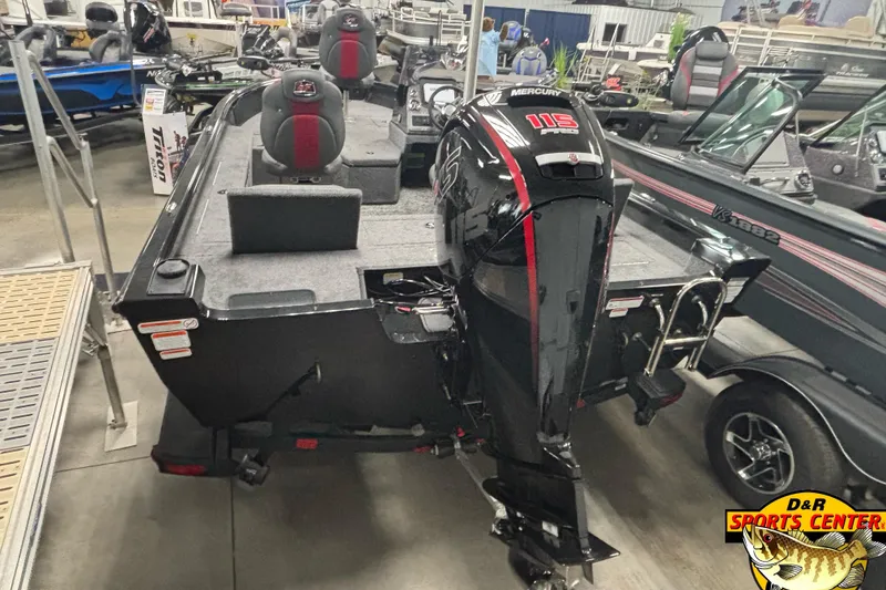Slide: The Image of 2025 Ranger VS1782SC Reata boat with Mercury 115 engine displayed at D&R Sports Center. - 3