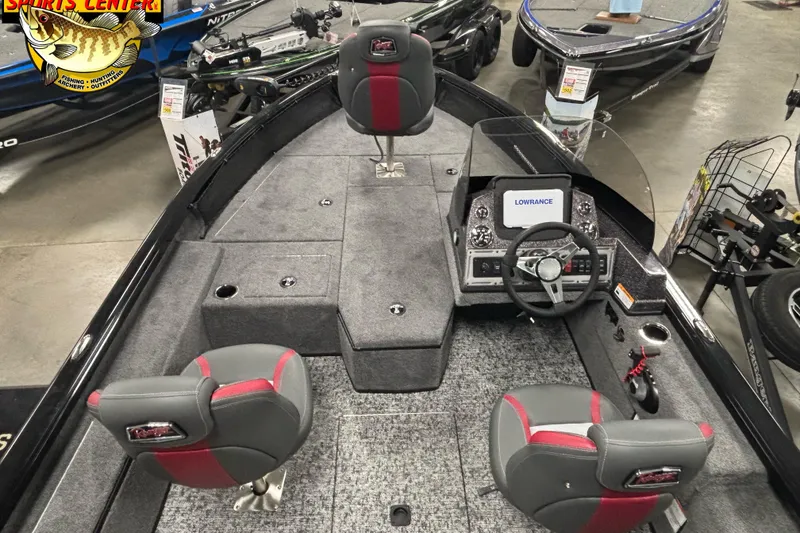 Slide: The Image of 2025 Ranger VS1782SC Reata fishing boat interior with steering console and seating. - 4