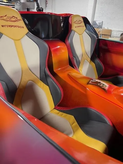 Slide: The Image of 2024 Watersports Car SERIES-L interior with vibrant seats and sleek design. - 7