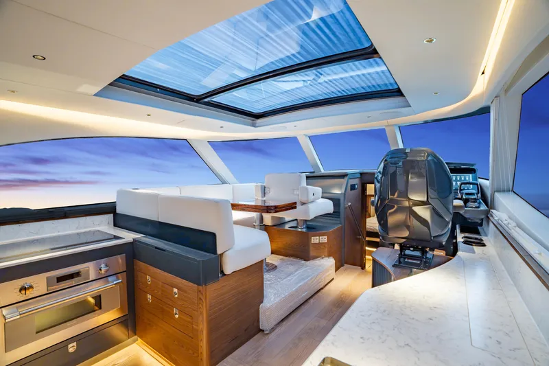Slide: The Image of Luxurious interior of 2025 ECLIPSE 505 Shadow yacht with modern design and panoramic views. - 7