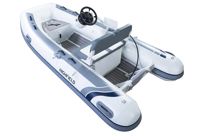 Slide: The Image of 2024 Highfield Classic 360 FCT dashboard with illuminated controls and steering wheel. - 7