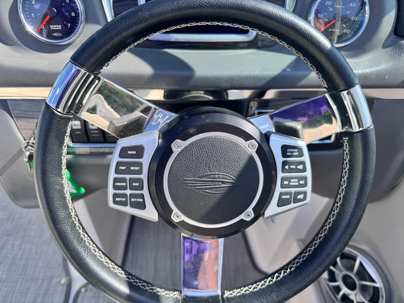 Slide: The Image of 2017 Chaparral 246 SSi boat interior with spacious seating and modern design. - 28