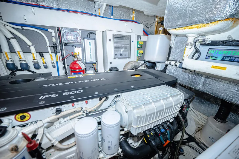 Slide: The Image of Engine room of 2017 Absolute 50 Fly yacht with Volvo Penta IPS 600 engine. - 34