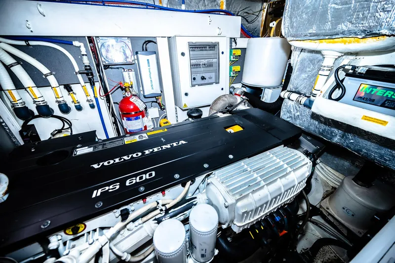 Slide: The Image of Engine room of 2017 Absolute 50 Fly yacht with Volvo Penta IPS 600 engine. - 36