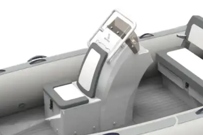 Slide: The Image of 2024 Highfield Classic 460 boat interior with seating and console. - 3