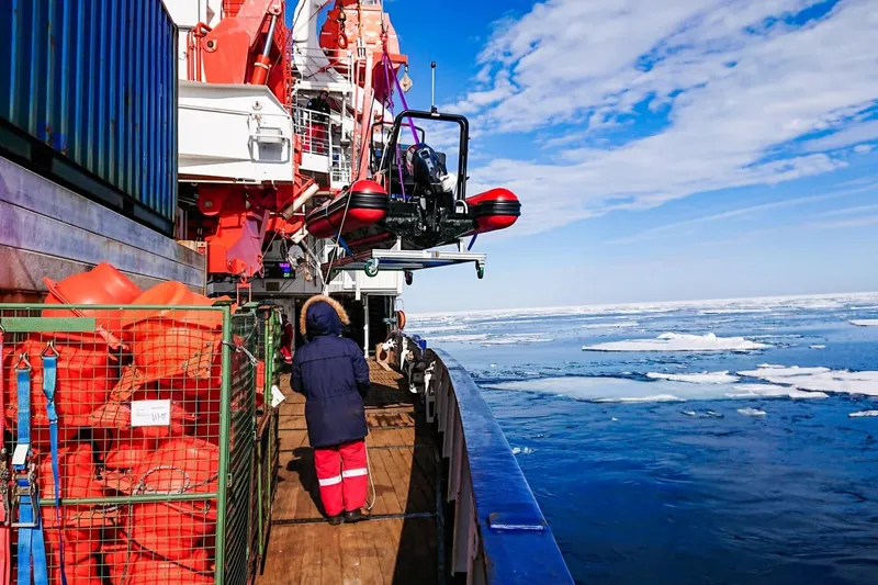 Slide: The Image of Highfield Patrol 500 on a ship in the Arctic Ocean, 2026. - 3