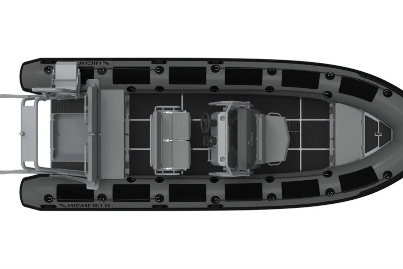 Slide: The Image of Top view of Highfield Patrol 660 boat, 2026 model. - 7
