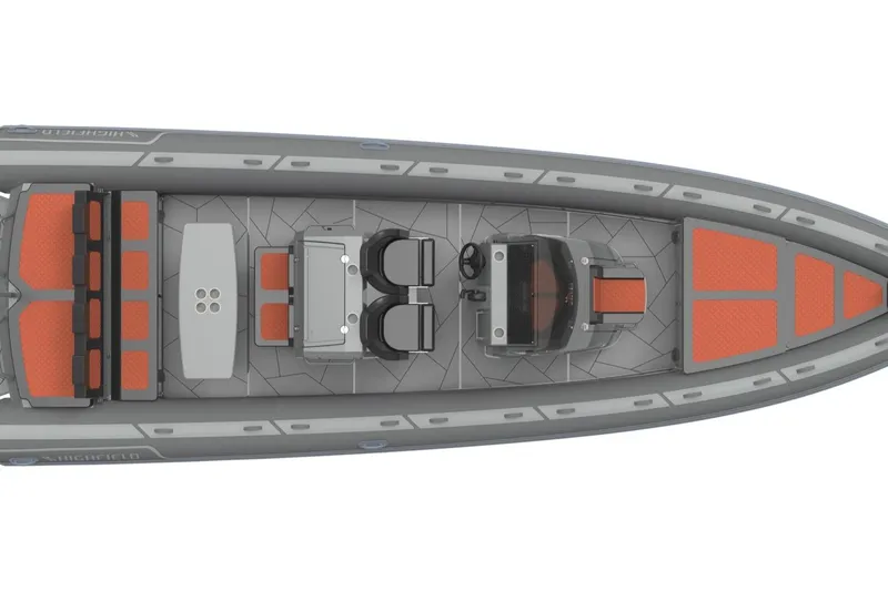 Slide: The Image of Aerial view of Highfield Sport 900 boat, 2026 model. - 11