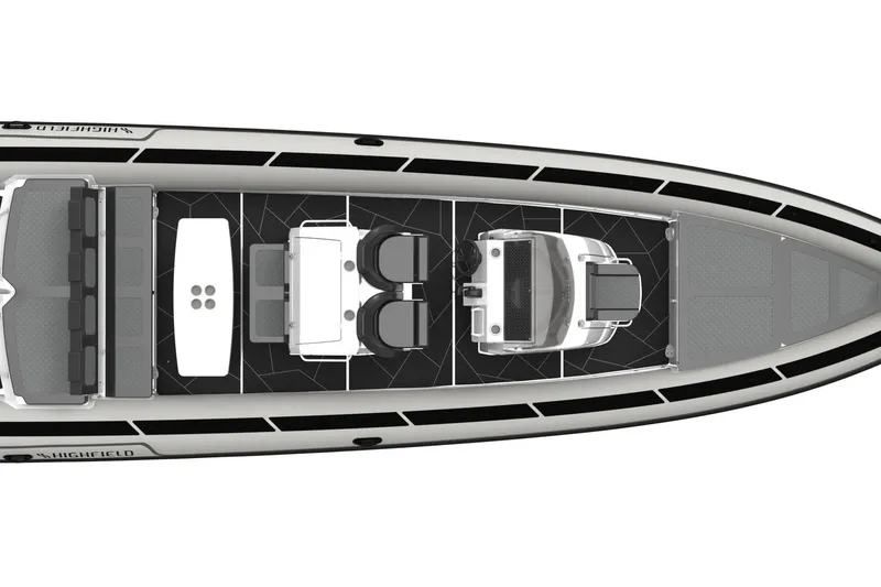 Slide: The Image of Top view of Highfield Sport 900 boat, model 2026. - 13