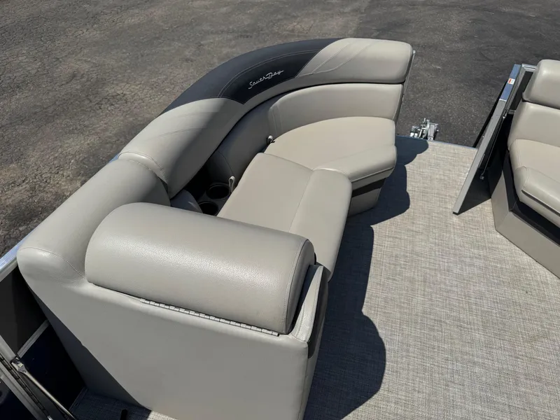 Slide: The Image of 2023 South Bay 224RS LE 2.75 Tritoon, featuring luxurious seating and modern design. - 5