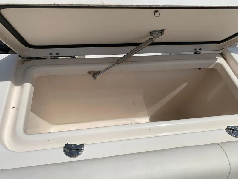 Slide: The Image of Open storage compartment on 2020 Grady-White 236 Fisherman boat. - 15