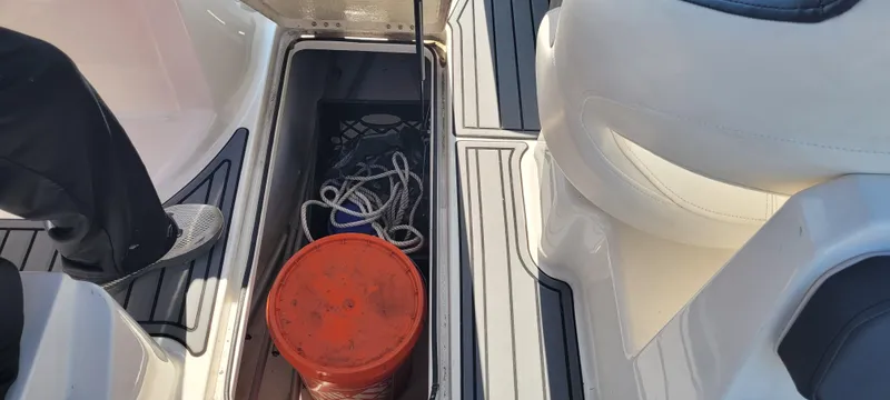 Slide: The Image of 2020 Bayliner VR5 Bowrider OB interior wiring and components detail. - 24