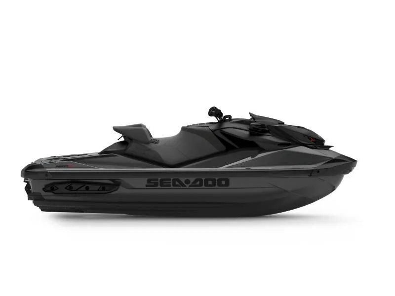 The Image of 2023 Sea-Doo RXP-X 300 iBR Premium Triple Black jet ski, side view. - 1