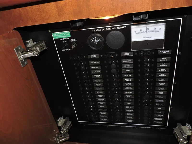 Slide: The Image of 12V DC control panel in 2010 Carver 56 Voyager SE yacht. - 21