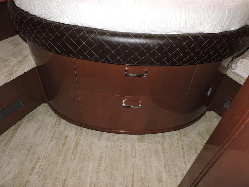 Slide: The Image of Luxurious interior of 2010 Carver 56 Voyager SE with elegant wood cabinetry. - 43