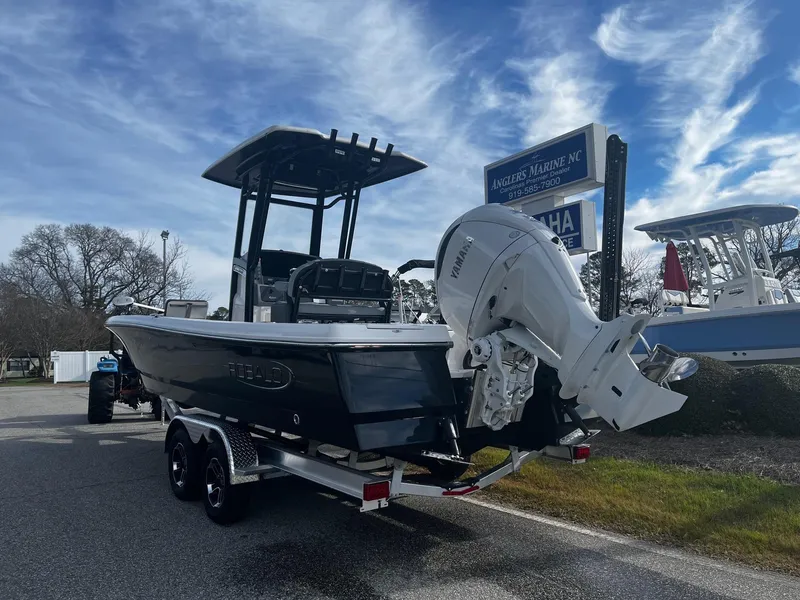 Slide: The Image of 2025 Robalo 246 Cayman boat with Yamaha engine at Anglers Marine NC dealership. - 3