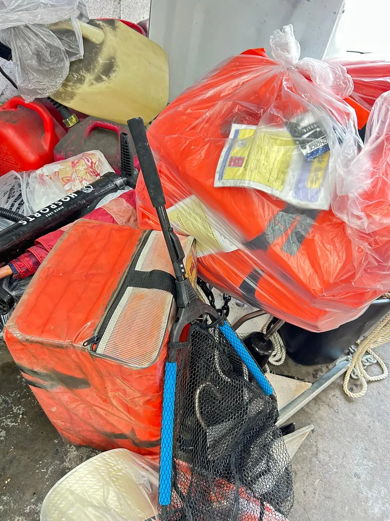 Slide: The Image of Boat equipment and safety gear on a 2021 Bennington L 24 Swingback. - 46