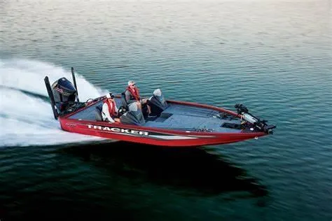 Slide: The Image of 2026 Tracker Savage 215 boat speeding on water, showcasing sleek design and performance. - 3