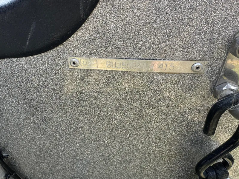 Slide: The Image of Close-up of a 2015 Nitro ZV 18 boat's identification plate. - 5