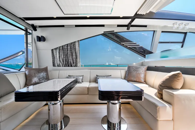 Slide: The Image of Luxurious interior of 2019 Azimut S7 yacht with elegant seating and modern design. - 27