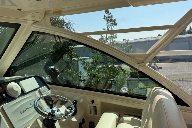 Slide: The Image of Interior view of 2019 Grady-White Freedom 375 boat with Garmin navigation system. - 53