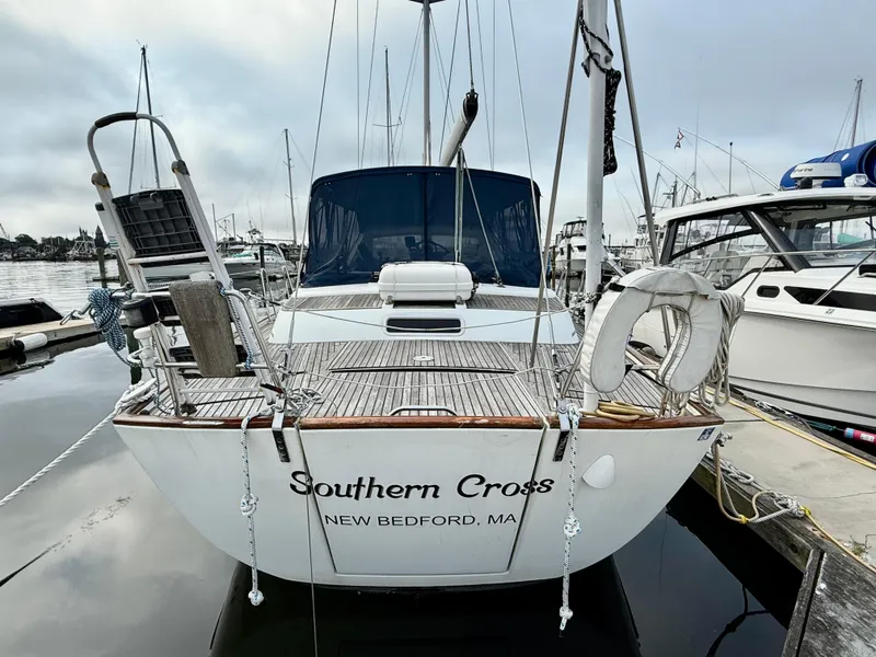 Slide: The Image of 2003 Beneteau Oceanis 42CC sailboat docked, named "Southern Cross," New Bedford, MA. - 11