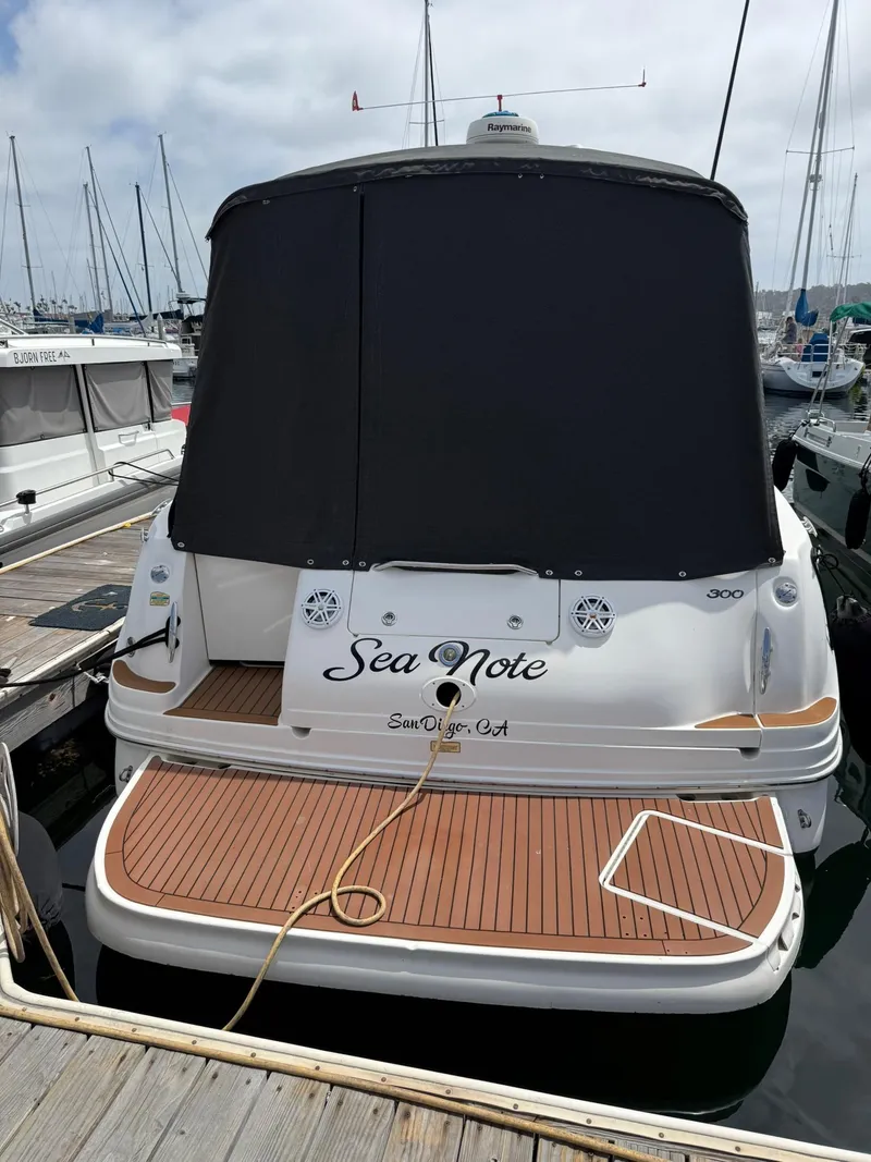 Slide: The Image of 2004 Sea Ray 300 Sundancer docked in San Diego marina. - 16