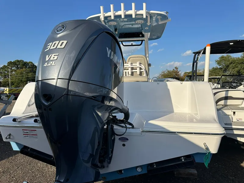 Slide: The Image of 2025 Sportsman Open 232 Center Console boat with Yamaha 300 V6 engine. - 6