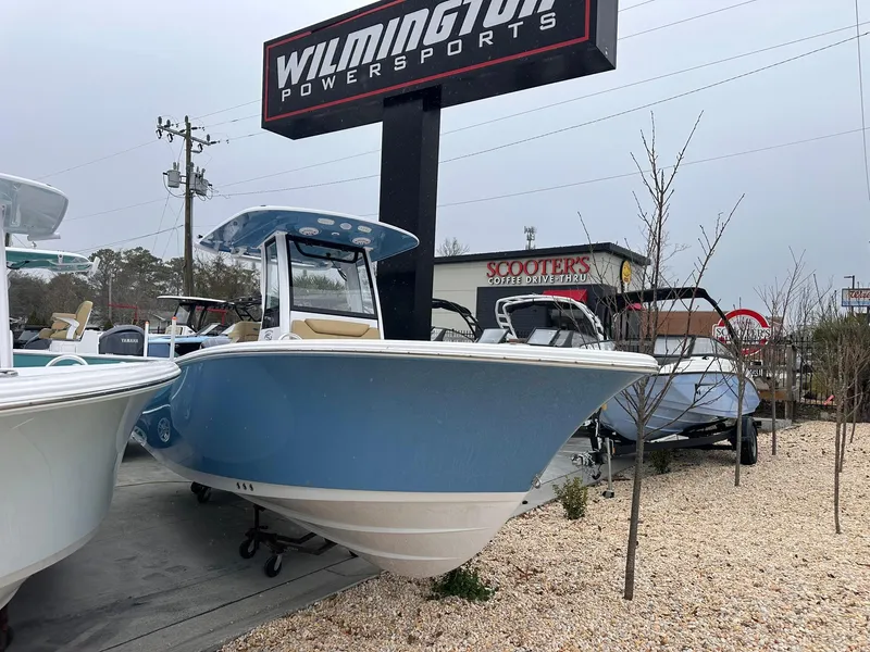 Slide: The Image of 2025 Sportsman Heritage 231 Center Console boat displayed at Wilmington Powersports. - 1