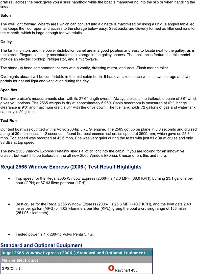 Slide: The Image of Regal 2565 Window Express 2006 - 65