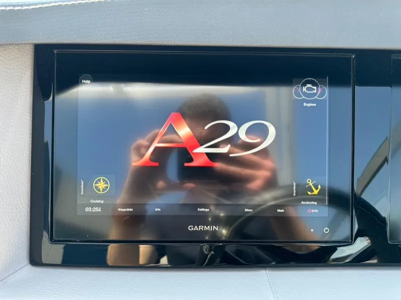 Slide: The Image of Garmin display showing Cobalt A29 interface, 2022 model, with navigation and engine options. - 34