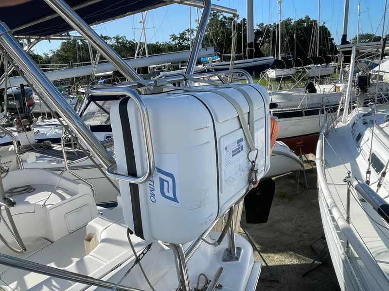 Slide: The Image of Electrical control panel on a 2004 Hunter 44 DS Deck Salon yacht. - 34