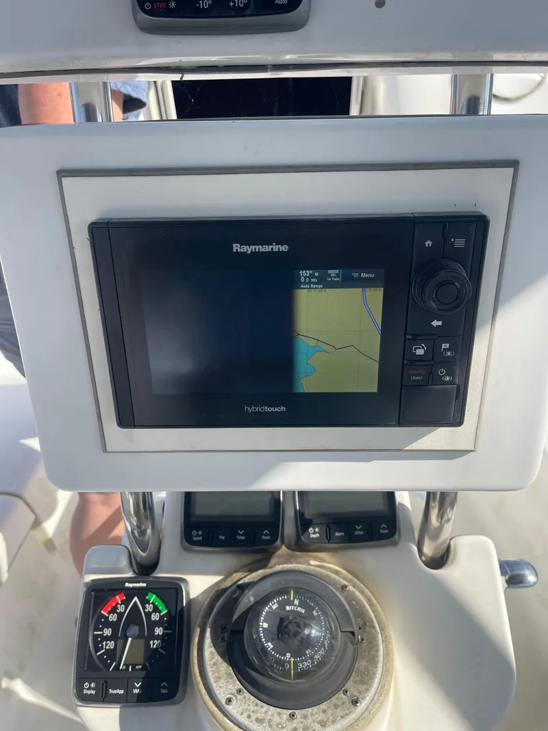 Slide: The Image of Electrical control panel on a 2004 Hunter 44 DS Deck Salon yacht. - 52