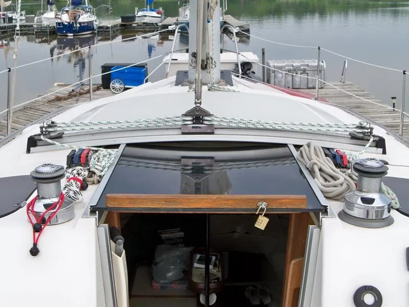 Slide: The Image of Companionway/Deck viewed from Cockpit - 22