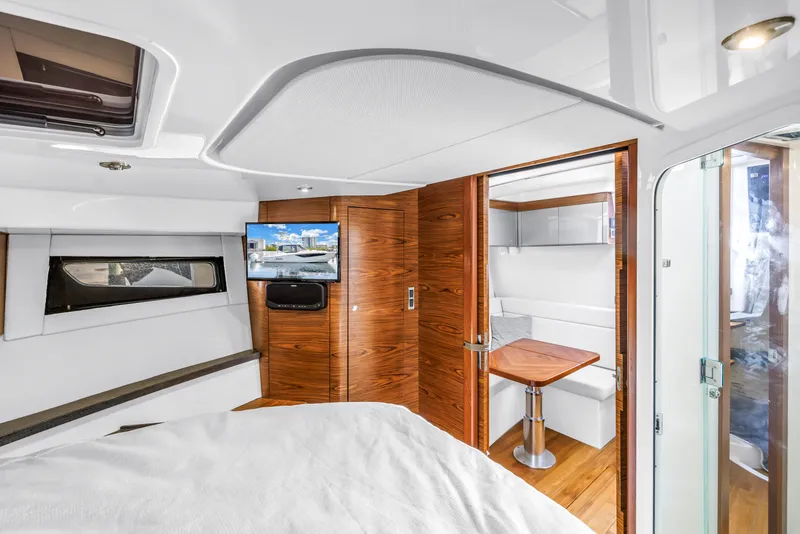 Slide: The Image of Luxurious interior of 2023 Boston Whaler 405 Conquest yacht with modern amenities. - 49