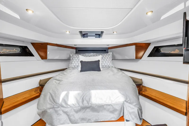 Slide: The Image of Luxurious cabin interior of 2023 Boston Whaler 405 Conquest yacht. - 7