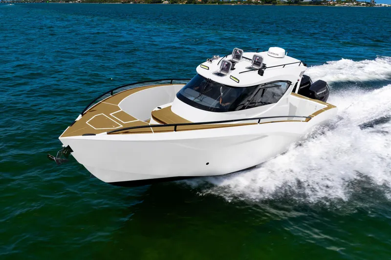 Slide: The Image of 2025 Novielli SERE boat cruising on open water, showcasing sleek design and performance. - 3