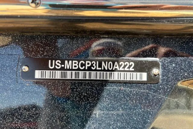 Slide: The Image of 2022 MasterCraft XStar S boat identification number plate with barcode. - 14