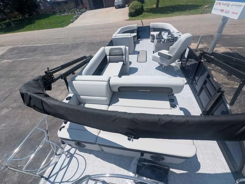 Slide: The Image of 2025 Harris 230 Cruiser Sun Lounger Tritoon - 2