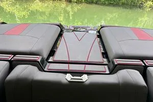 Slide: The Image of 2022 Malibu Wakesetter 23 LSV boat interior with sleek seating and stylish design. - 32