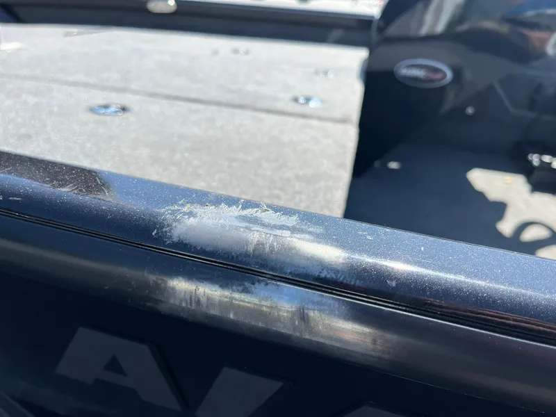 Slide: The Image of Close-up of 2022 Alumacraft Pro 175 boat showing surface scuff marks. - 29