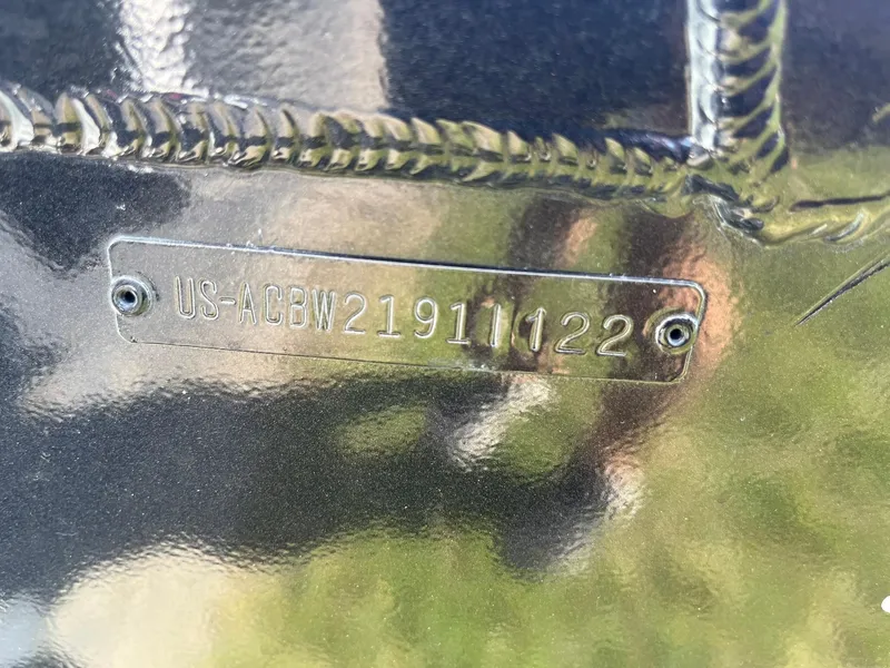 Slide: The Image of 2022 Alumacraft Pro 175 hull identification number plate, US-ACBW21911122. - 32