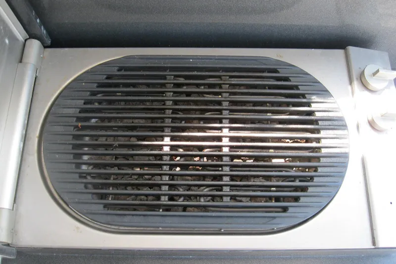 Slide: The Image of Built-in grill on 2017 Formula 45 Yacht, featuring sleek metal design. - 19