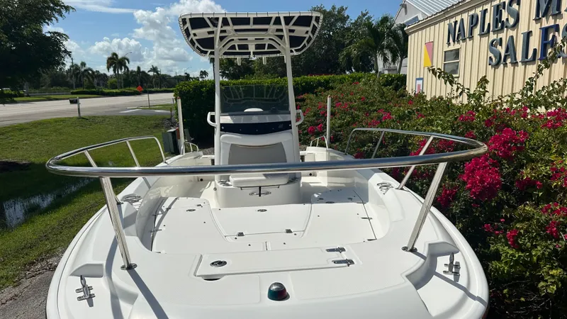 Slide: The Image of 2016 Boston Whaler 240 Dauntless boat displayed at Naples Marine Sales. - 2